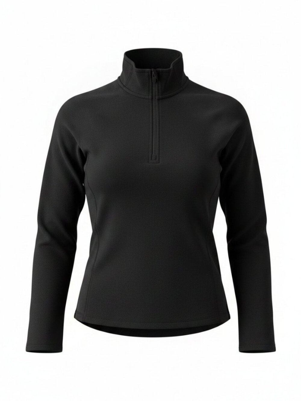 MEC Black Polartec 1/2 Zip Thermal Base Layer Top – outdoor performance fleece –